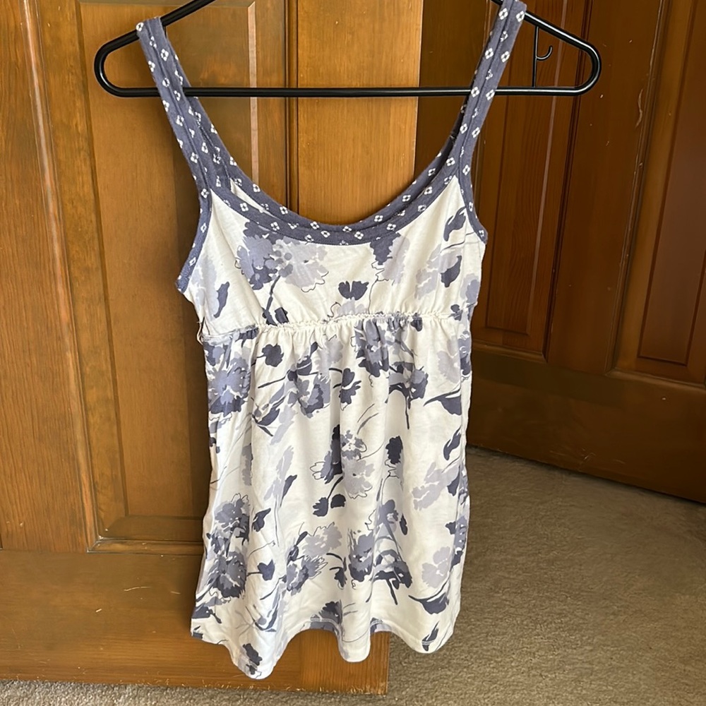 Abercrombie tank top with blue floral detail